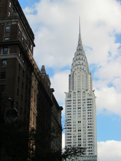 View of the Chrysler building. Love the art deco architecture!